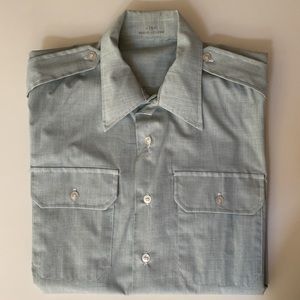 Army Green Short Sleeve Dress Shirt